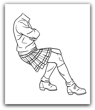 An animation element drawing by Martin Geraghty, prior to it being sent over to the studio to be traced into the final shot. The head was animated separately.